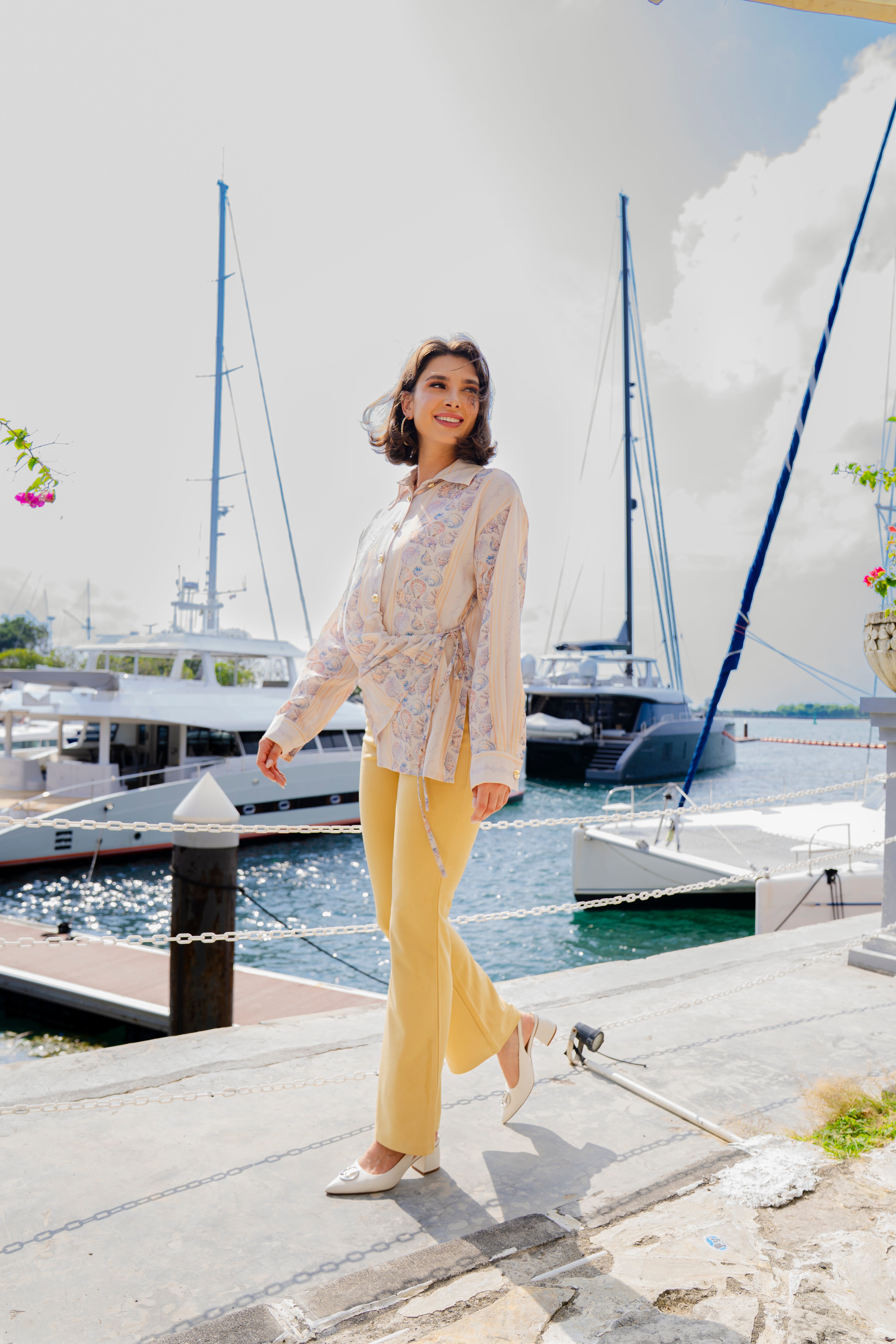 By the Sea Shore - Waisted Shirt (Sunkissed)