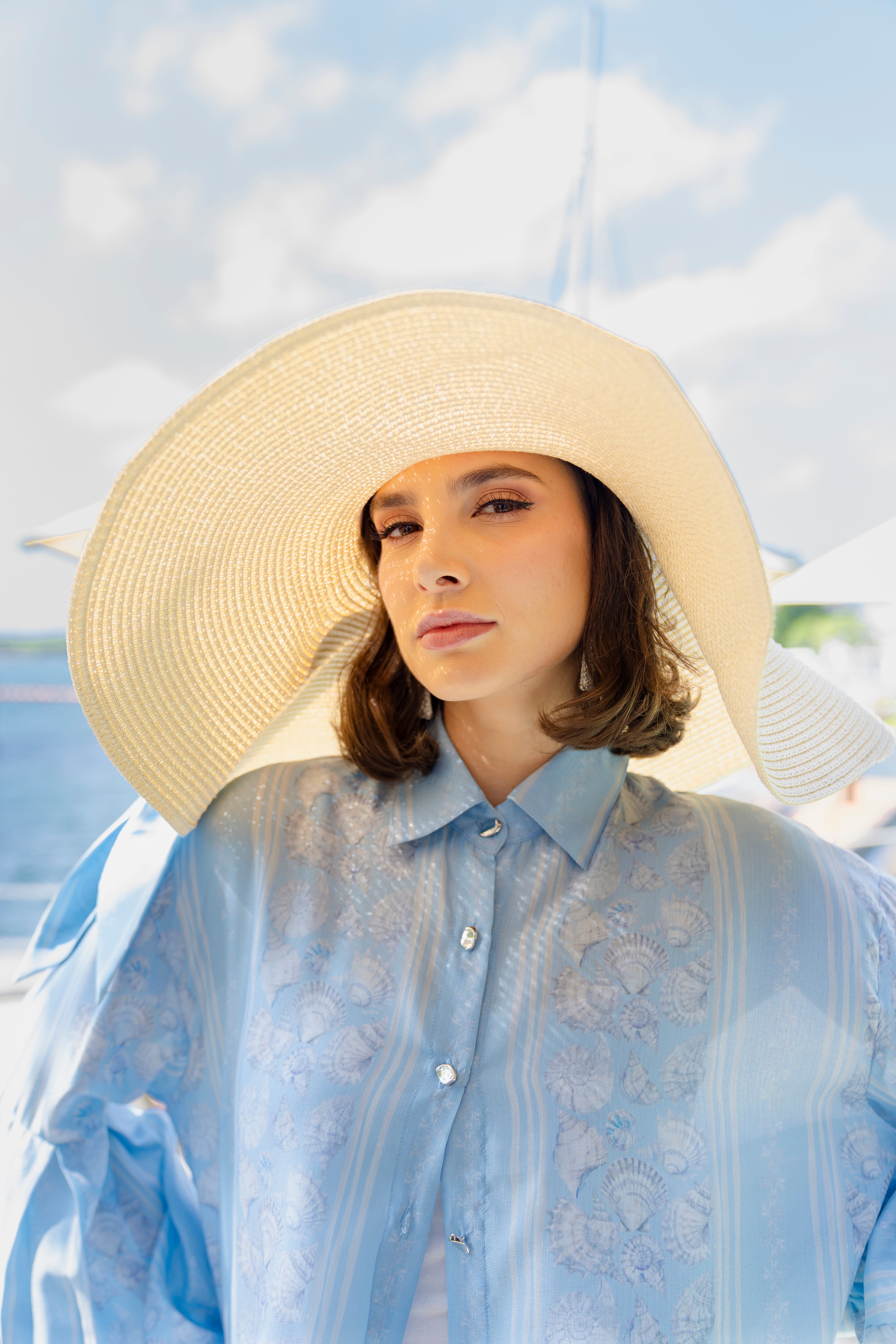 By the Sea Shore - Blouse Outer (Ocean Blue)