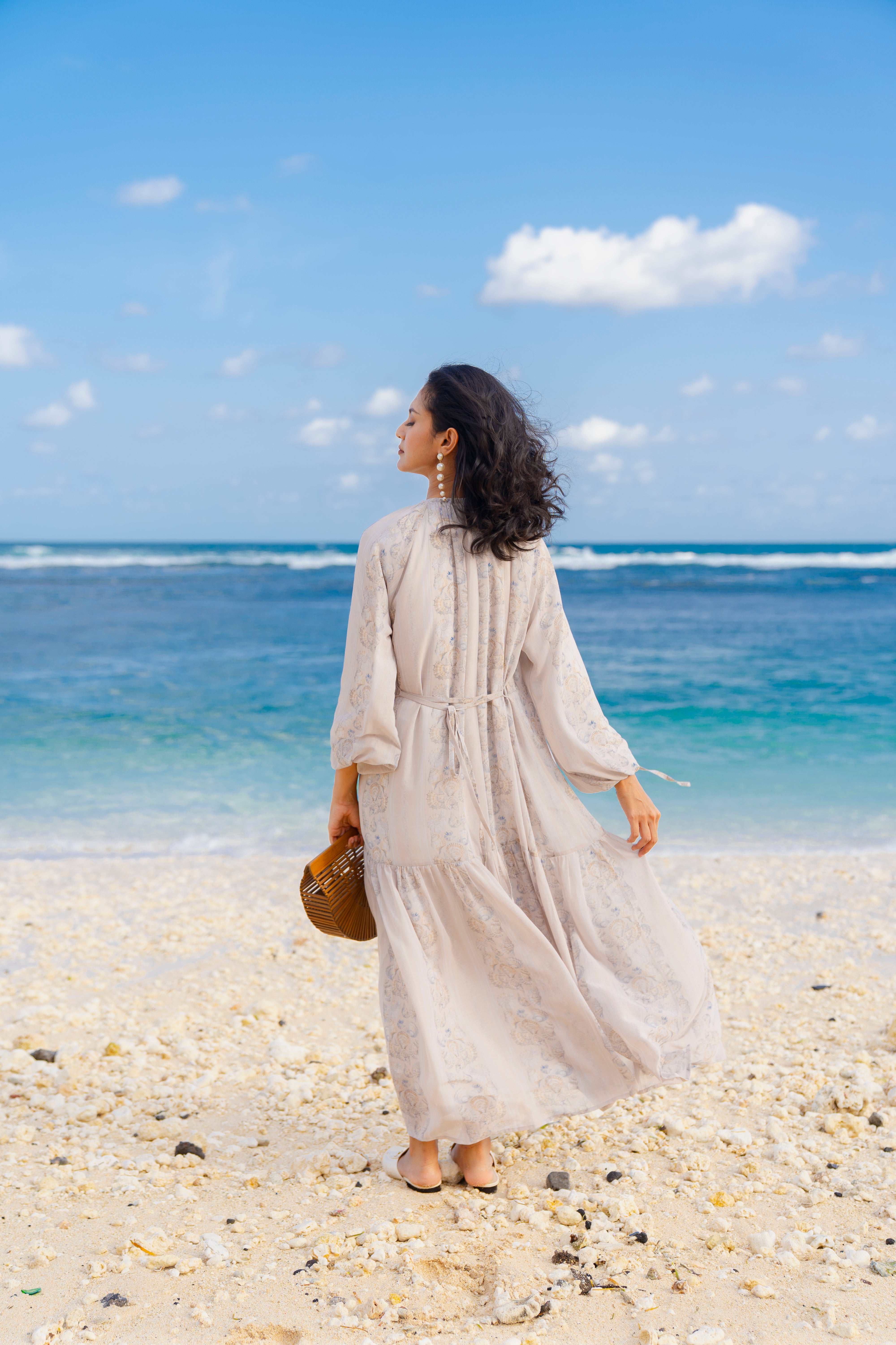 By the Sea Shore - Ruffle Dress (Coastal Sand)