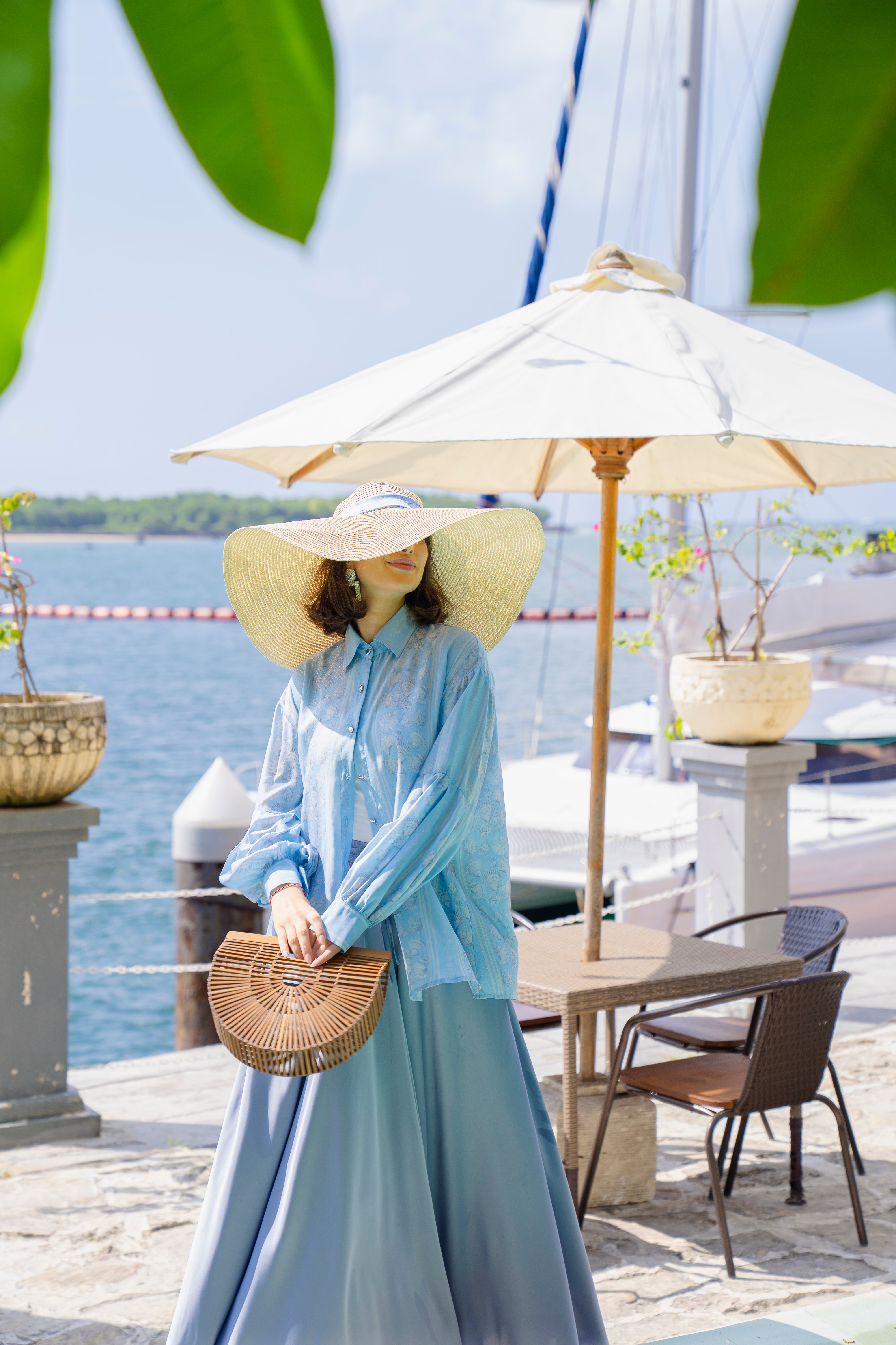 By the Sea Shore - Blouse Outer (Ocean Blue)