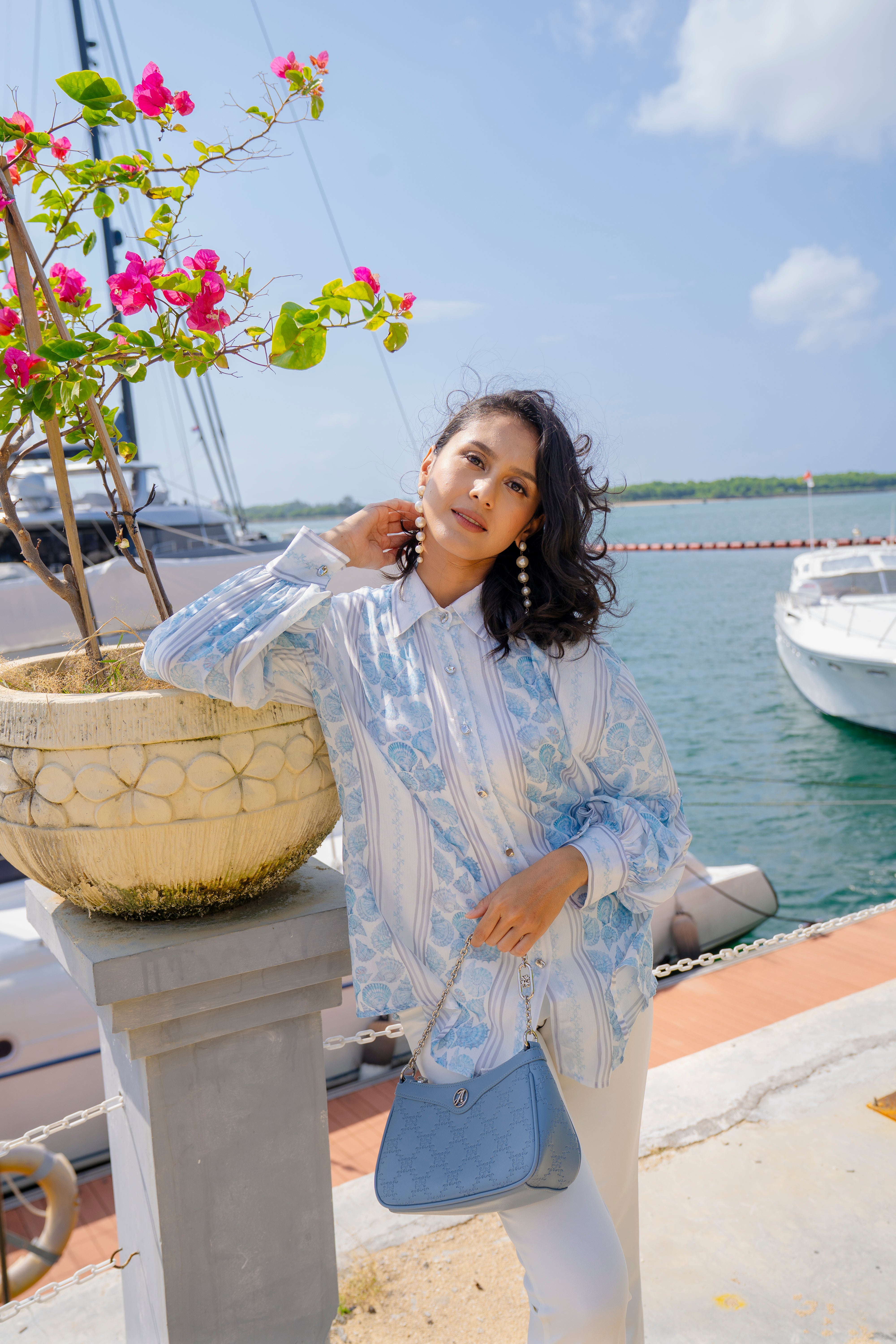 By the Sea Shore - Blouse Outer (White Pearl)