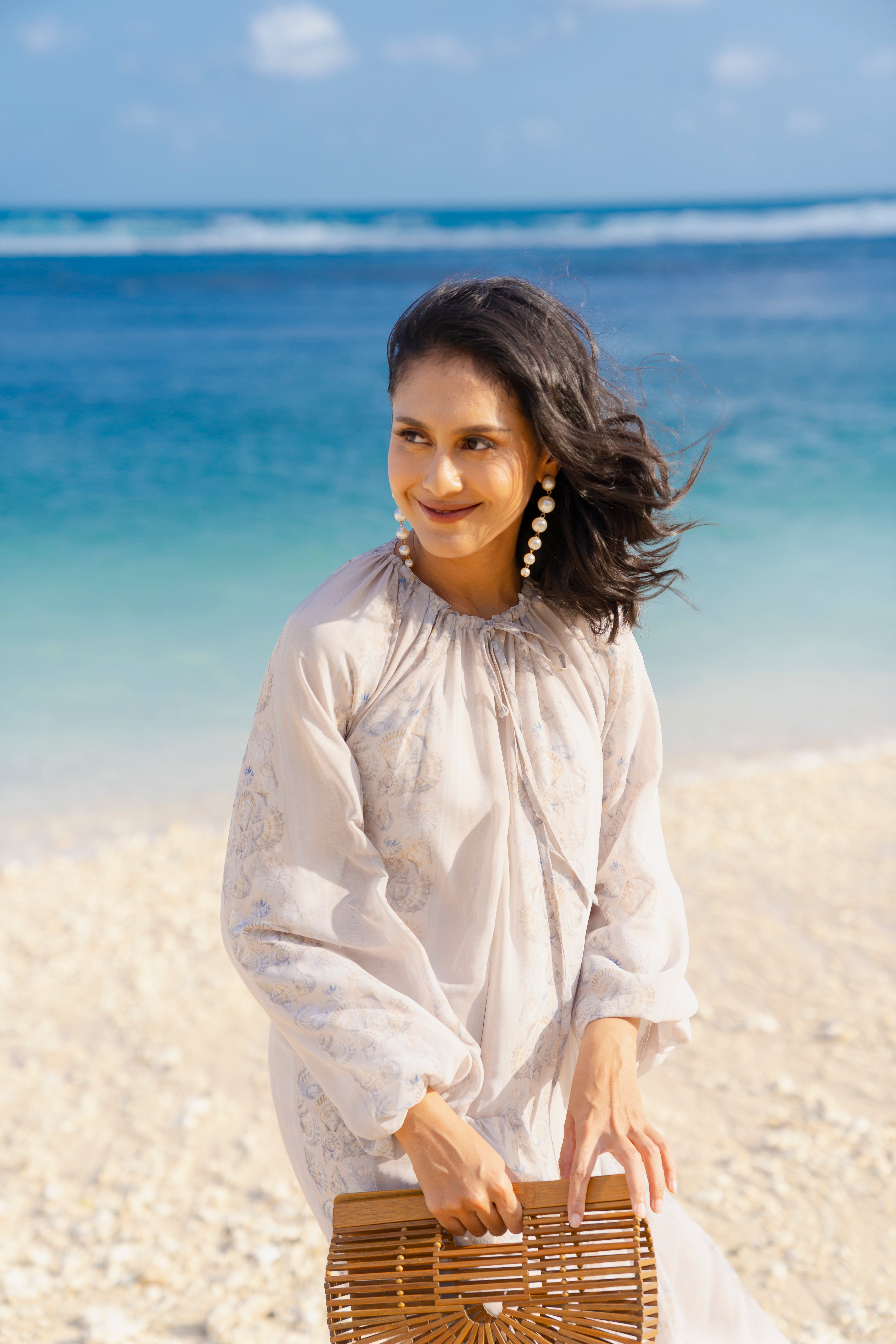 By the Sea Shore - Ruffle Dress (Coastal Sand)